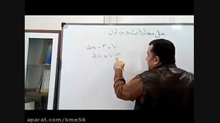 آموزش حل معادلات درجه یک ، توسط کامیار همتی
