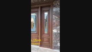 درب تمام چوب لابی