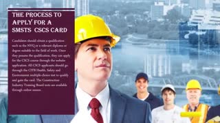 The process to apply for a SMSTS CSCS card