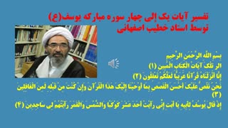 تفسیر آیات یک إلی چهار سوره مبارکه یوسف(ع) توسط استاد خطیب اصفهانی