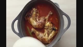 فیلم یک دقیقه ای آموزش تهیه زرشک پلو با مرغ مجلسی