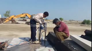 اسکله جاسک / کرگیری برای کاشت بولت