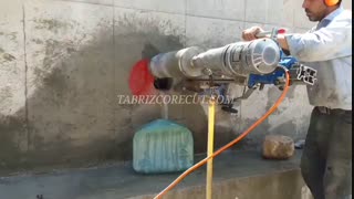 برش دیوار بتنی مخزن آب/ فولاد بناب