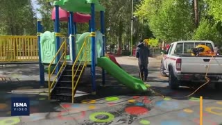 ضدعفونی معابر یزد و قزوین برای مقابله با کرونا