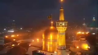 بارش رحمت الهی در شب میلاد حضرت علی اکبر علیه السلام در حرم مطهر رضوی