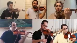 اجرای خانگی قطعه سبکبالِ حسین دهلوی توسط ارکستر ملی ایران