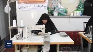تولید ماسک در منزل توسط زنان سمنانی