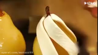 دسر گلابی زعفران -زعفرانیک