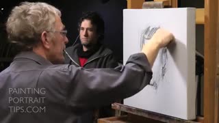 پرتره رنگ روغن ( ورکشاپ)  از طراحی با زغال تا رنگ گذاری و آموزش اجرای تناسبات . بسیار عالی و دیدنی