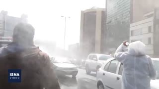 گندزدایی مناطق شمال غرب تهران توسط سپاه و شهرداری