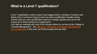 level 7 qualification