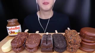 ASMR - CHOCOLATE- ICE CREAM -DESSERT MUKBANG